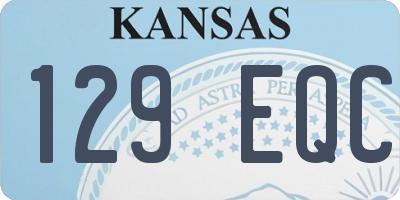 KS license plate 129EQC