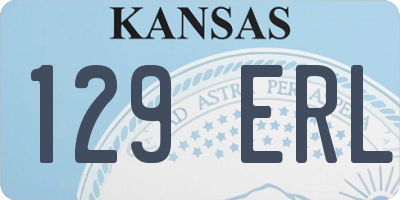 KS license plate 129ERL