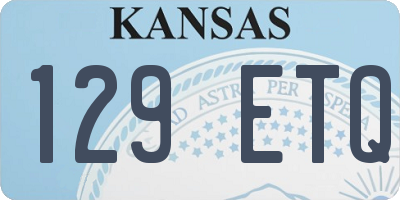 KS license plate 129ETQ