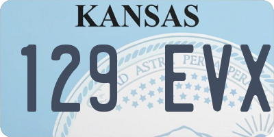 KS license plate 129EVX