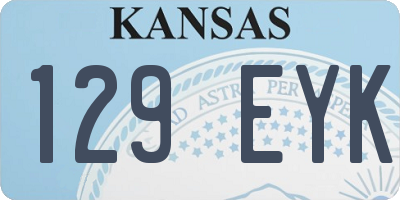 KS license plate 129EYK