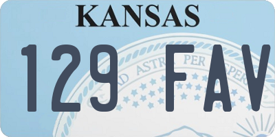 KS license plate 129FAV