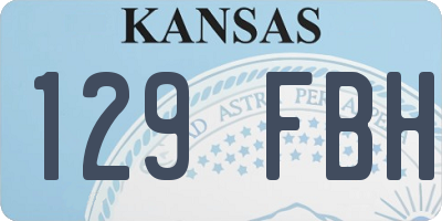 KS license plate 129FBH