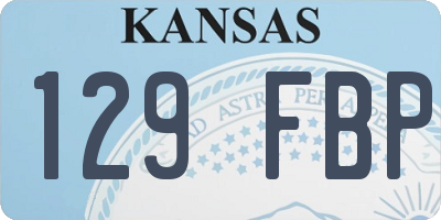 KS license plate 129FBP