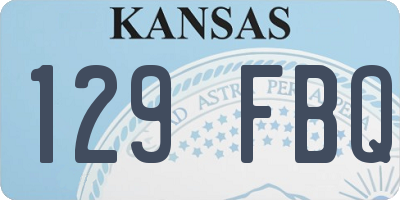 KS license plate 129FBQ