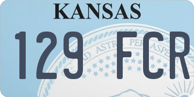 KS license plate 129FCR