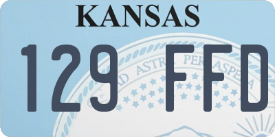 KS license plate 129FFD