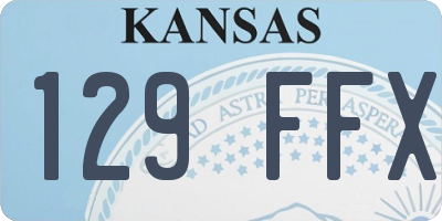 KS license plate 129FFX