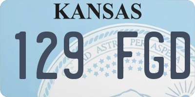 KS license plate 129FGD