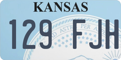 KS license plate 129FJH