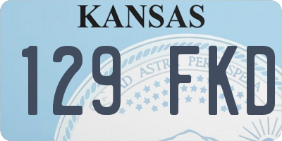 KS license plate 129FKD