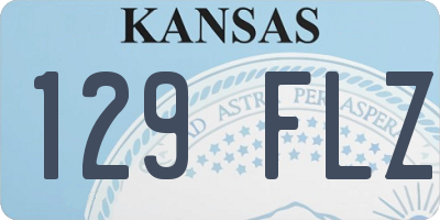 KS license plate 129FLZ