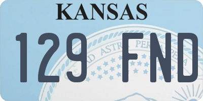 KS license plate 129FND