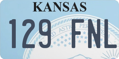 KS license plate 129FNL