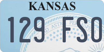 KS license plate 129FSO