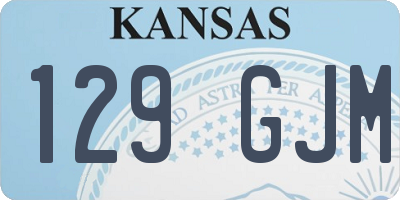 KS license plate 129GJM