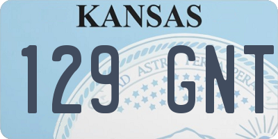 KS license plate 129GNT