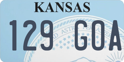 KS license plate 129GOA