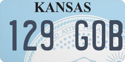 KS license plate 129GOB