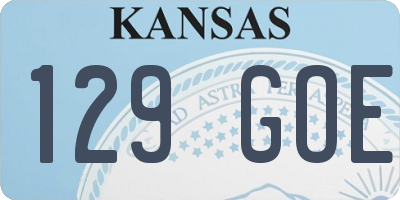 KS license plate 129GOE
