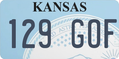 KS license plate 129GOF
