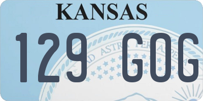 KS license plate 129GOG