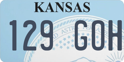 KS license plate 129GOH