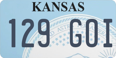 KS license plate 129GOI