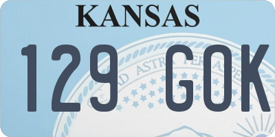 KS license plate 129GOK