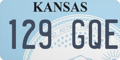 KS license plate 129GQE