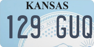 KS license plate 129GUQ