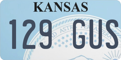 KS license plate 129GUS