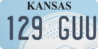 KS license plate 129GUU