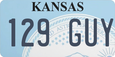 KS license plate 129GUY