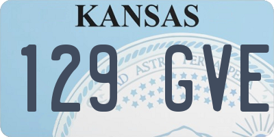KS license plate 129GVE