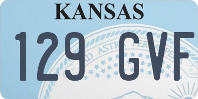 KS license plate 129GVF