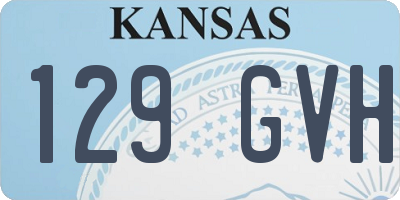 KS license plate 129GVH