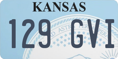KS license plate 129GVI