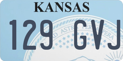 KS license plate 129GVJ