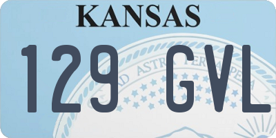 KS license plate 129GVL