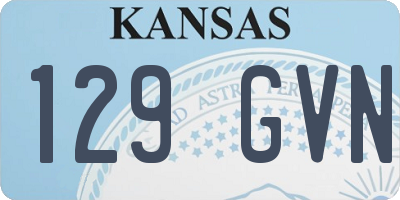 KS license plate 129GVN
