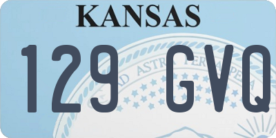 KS license plate 129GVQ