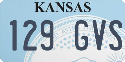 KS license plate 129GVS