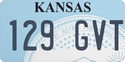 KS license plate 129GVT
