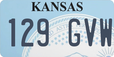 KS license plate 129GVW