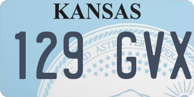 KS license plate 129GVX