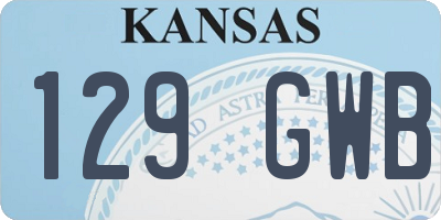 KS license plate 129GWB
