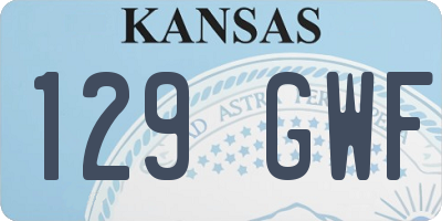 KS license plate 129GWF