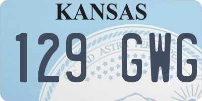 KS license plate 129GWG