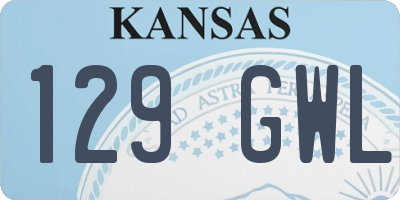 KS license plate 129GWL